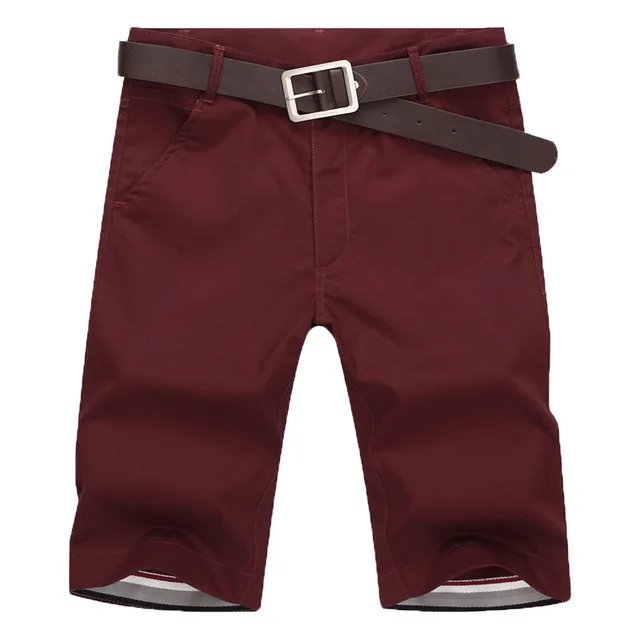 Крутые летние мужские шорты,, хлопковые повседневные мужские шорты, удобная брендовая одежда, пляжные шорты Карго, размер S-XXXL - Цвет: Красный