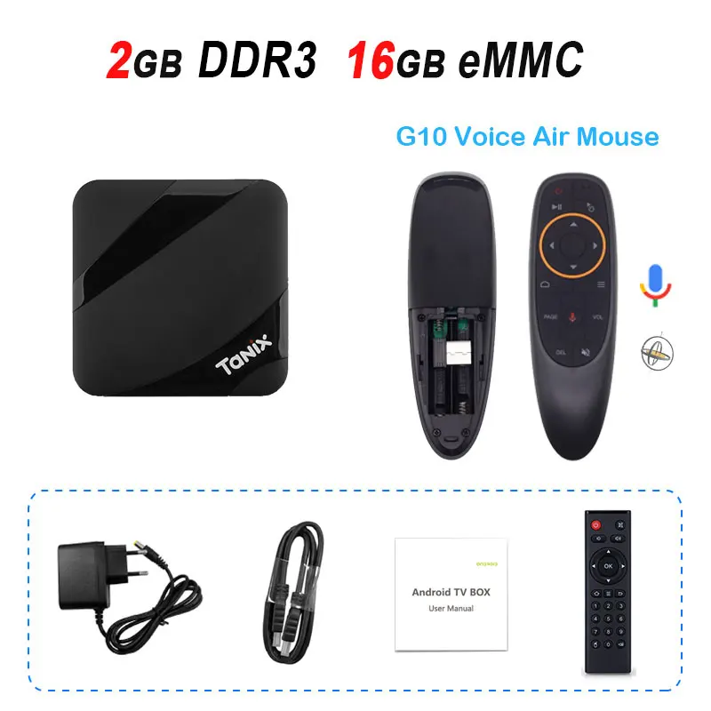 ТВ-бокс Tanix TX3 Max Smart tv Box Android 7,1 tv Box Amlogic S905W 2 ГБ DDR3 16 Гб медиаплеер H.265 4K Bluetooth 4,1 TX3max телеприставка - Цвет: 2GB 16GB add G10