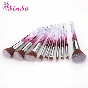 

SinSo Professional Makeup Brushes Set 5/10pcs Crystal Handle Make Up Brushes Tool High Quality Foundation Blush Eyebrow Brush