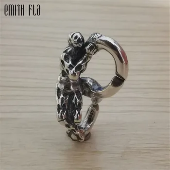 

Genuine 925 Sterling Silver Charms Vintage Fitness Lobster Lock Clasp for Women Fit for European Charm Bracelets