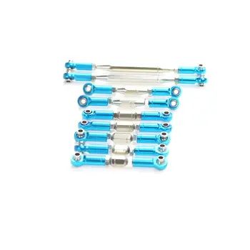 

9PCS RC Car Link Rod Adjustable Connecting Rod Set Metal Upgrade Accessories For WLtoys 12428 12427 12423 12428-A 12428-B 12428-