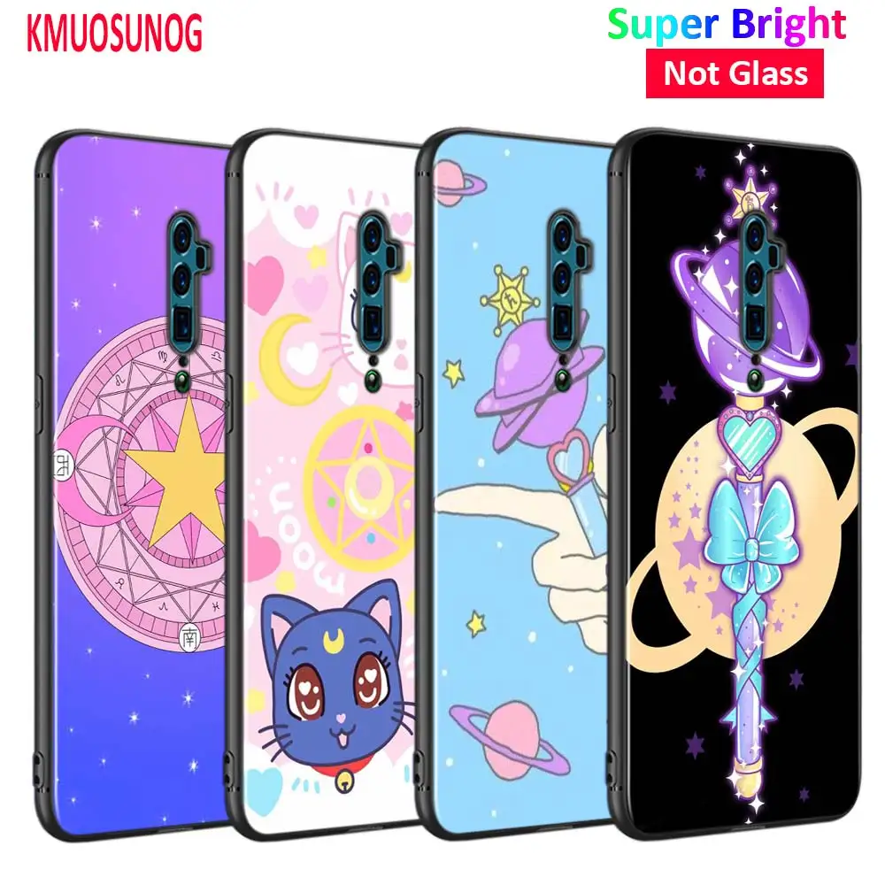

Black Cover Anime Sailor Moon Magic wand for OPPO Reno Z 10X Zoom F11 F9 F7 F5 A7 R9S R17 Realme 2 C2 K3 Pro Phone Case