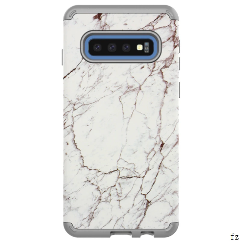 20 шт ударопрочный чехол с мраморным цветком для samsung S10 S10 Plus S10 Lite армированный гибридный жесткий PC+ TPU 3 в 1 чехол для телефона