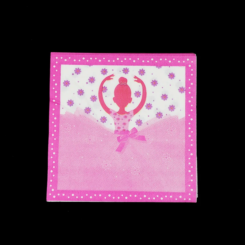 50pcs/lot Dancing Girl theme party tableware Dancing Girl theme disposable plates cups straws Dancing Girl napkins plates straws