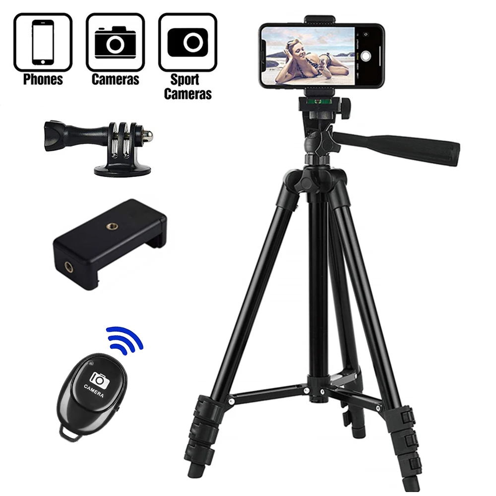Tripod Stand Camera Tripod For Phone with remote control holder stand cam dslr mount for gopro