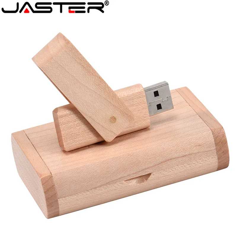 JASTER Hot Maple вращающийся+ флип-бокс USB флэш-накопитель USB 2,0 4 ГБ 8 ГБ 16 ГБ 32 ГБ 64 Гб Внешняя память диск