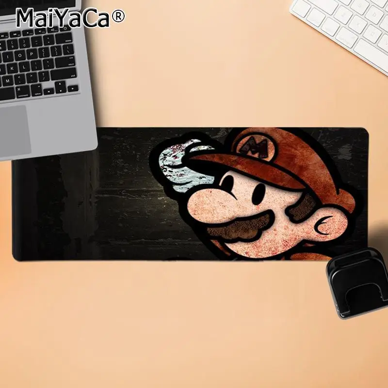 LockEdge 30x80cm MaiYaCa Лидер продаж мультфильм Марио компьютерные игровые коврики для мыши прочный резиновый коврик для мыши коврик - Цвет: LockEdge 30x80cm