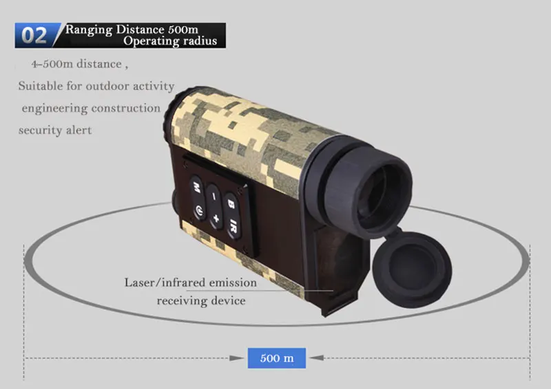 Dia e Noite Ziyouhu Multifuction Laser Variando Visão Noturna Range Finder 500m Distância Measurer Caça Tático Escopos 9 Ziyouhu multifuction laser variando visão noturna laser