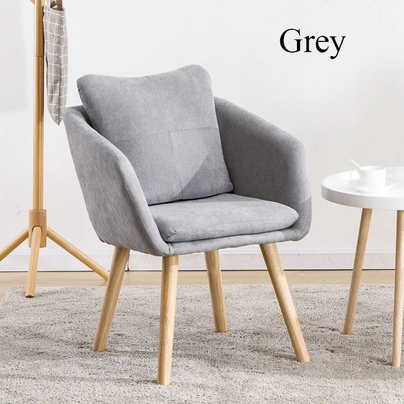 Креативное Скандинавское офисное кресло для спальни, одноместный диван, ресторан со спинкой, обеденный стул, современный минималистичный домашний ленивый стул - Цвет: Grey