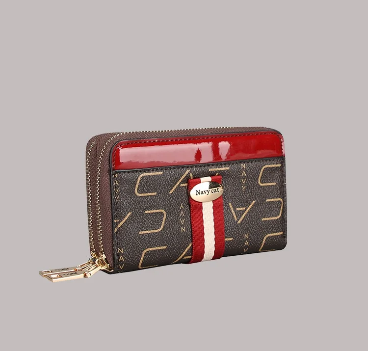 Navy CAT Small Women Wallets Female Leather Wallet Zipper Design With Coin Purse Pockets Mini Walet Womens Bag22