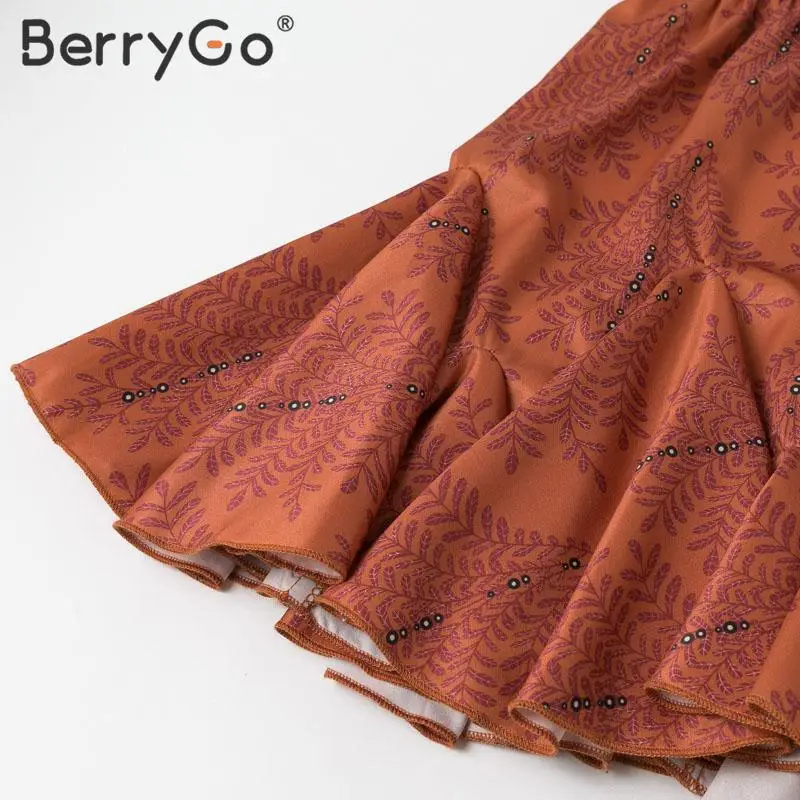 BerryGo/эластичные короткие юбки с высокой талией и рюшами женская летняя юбка на