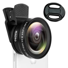 2 in 1 Lens 0.45X Wide Angle and Macro Len Professional HD Phone Camera Lens