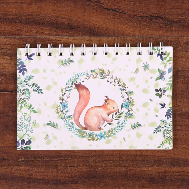 1 Тетрадь с животными олень еженедельник Kawaii bullet journal spiral agenda sketchbook caderno дневник libretas cuadernos papelar - Цвет: 1