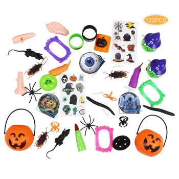 

120Pcs/Set Halloween Party Toys Plastic Prizes Box Toy Party Favors Baby Toys Classroom Trick Haunted Festive Party Supplies
