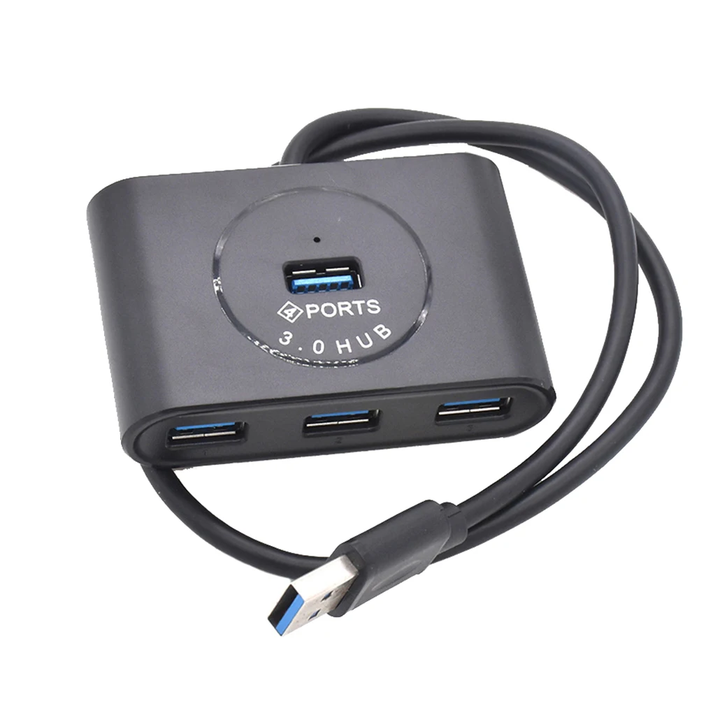 USB 3,0 4 порта мини ABS адаптер Plug Play Hub 1 штекер до 4 гнездо разветвитель зарядное устройство Настольный ПК ноутбук