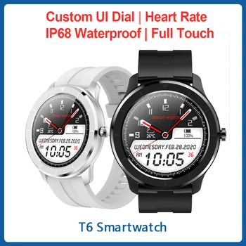 

2020 T6 Smart Watch IP68 Waterproof Custom Dial Heart Rate Sleep Monitor Alarm Clock Sports Watch Vs DT78 SmartWatch Men