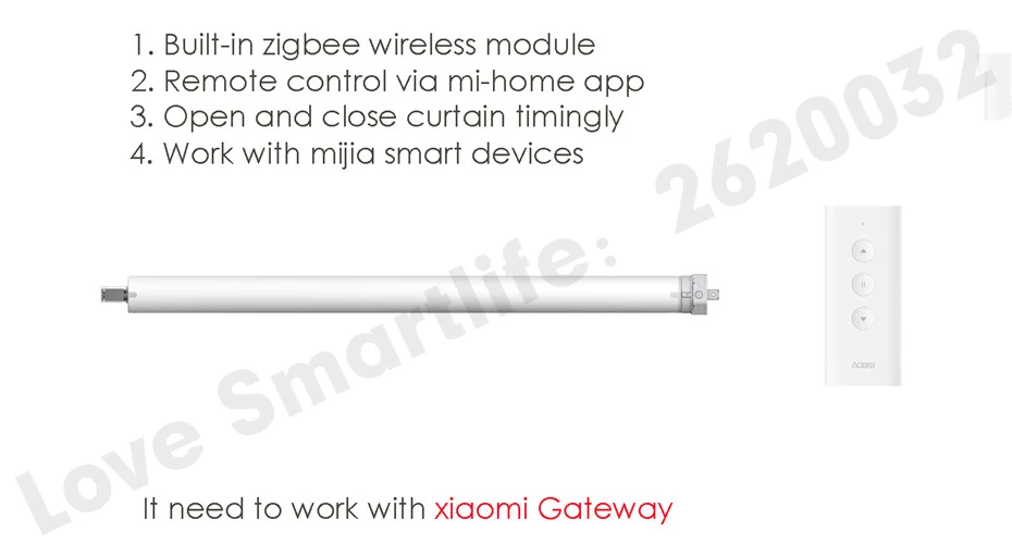 Интеллектуальный двигатель скользящего затвора Aqara, приложение mi Home Zigbee трубчатый двигатель для жалюзи, Aqara ZNGZDJ11LM для Xiao mi умный дом