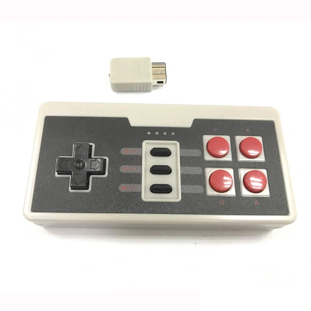 10 шт. беспроводной USB разъем для nintendo для NES Mini четыре кнопки беспроводной игровой контроллер Джойстик Геймпад с беспроводным приемником
