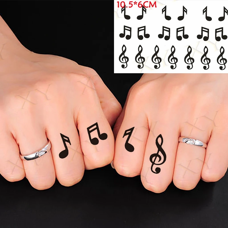 Eighth Music Note Temporary Tattoo Sticker - OhMyTat