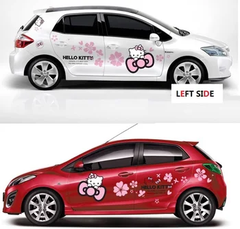 

LEFT SIDE Car Stickers DIY Cute Cartoon Creative Personality Stickers Whole Body Styling Car Sticker Waterproof Accessories