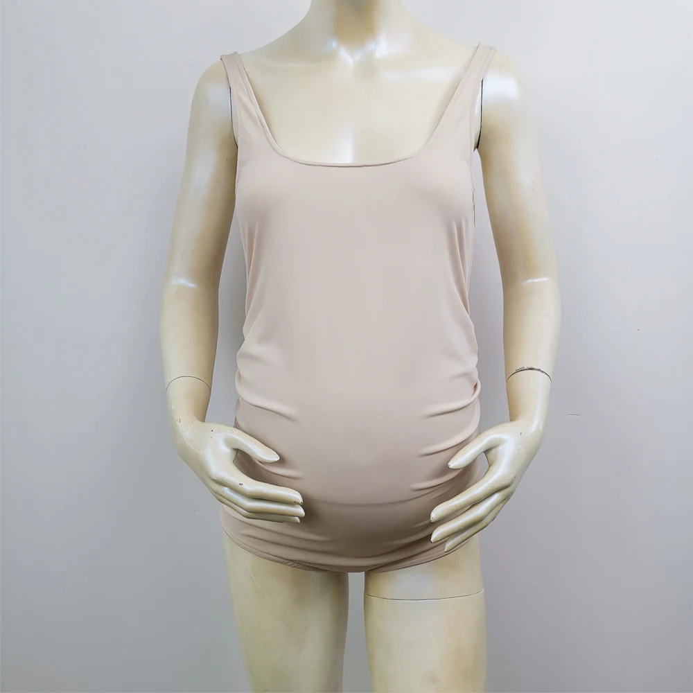 Soft Stretchy Skin Sling Jumpsuits Maternity Rompers One Piece Under Dress Photo Shoot Pregnancy Costume for Photography Props