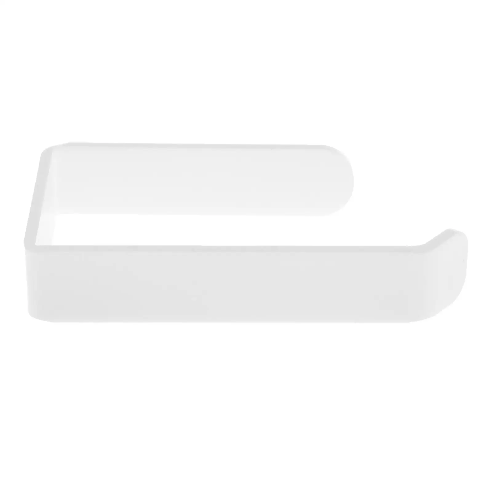 White Acrylic Toilet Paper Holder Wall Mounted Kitchen Bathroom Waterproof Towel Rack Accessories Shelf
