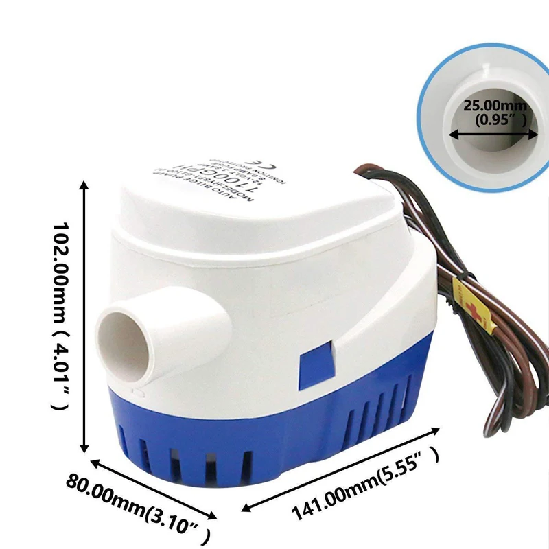 

Drop Ship Automatic 12V 1100GBH Bilge Water Pump Submersible Pumps with Float Switch V-Best