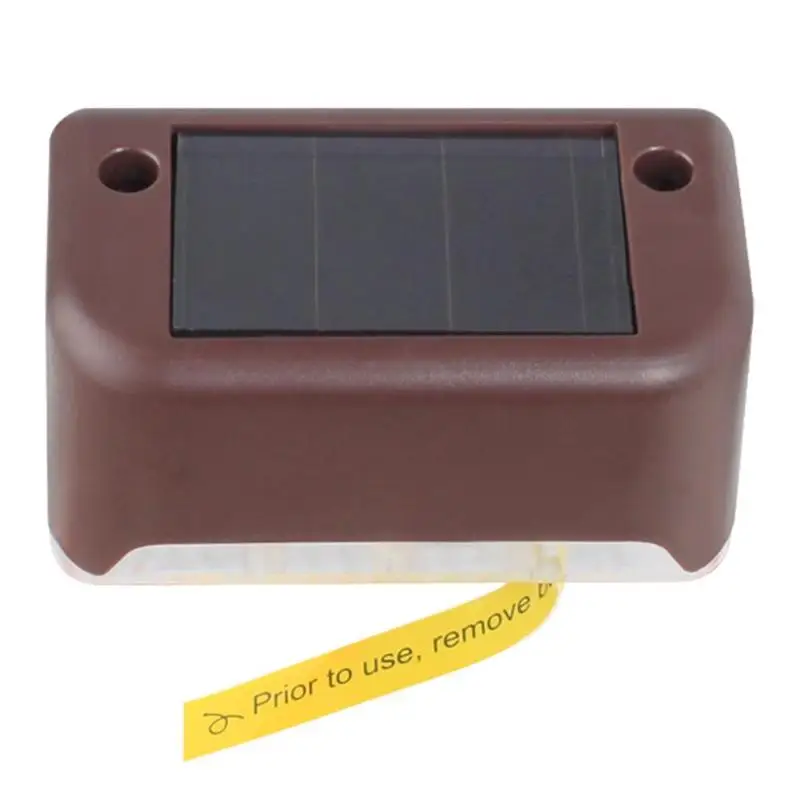 4pcs Solar Deck Lights Waterproof LED Lamps for Outdoor Pathway Stair Step Fence Energy Saving and Environmental Protection