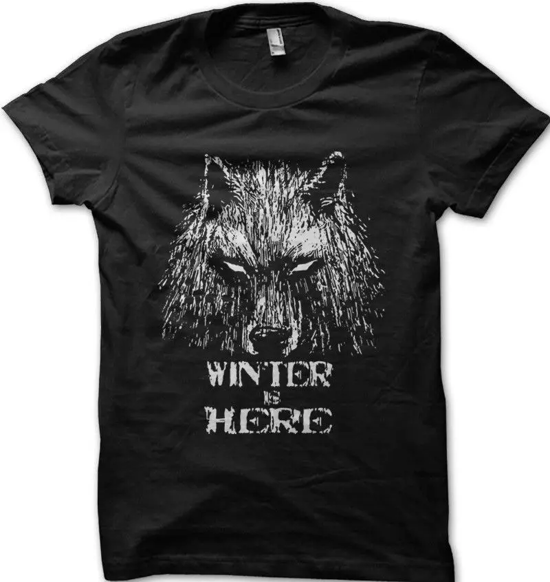 Got Game Of Thrones Inspired Winter Is Here Black T-Shirt 9625 Unisex Tees |
