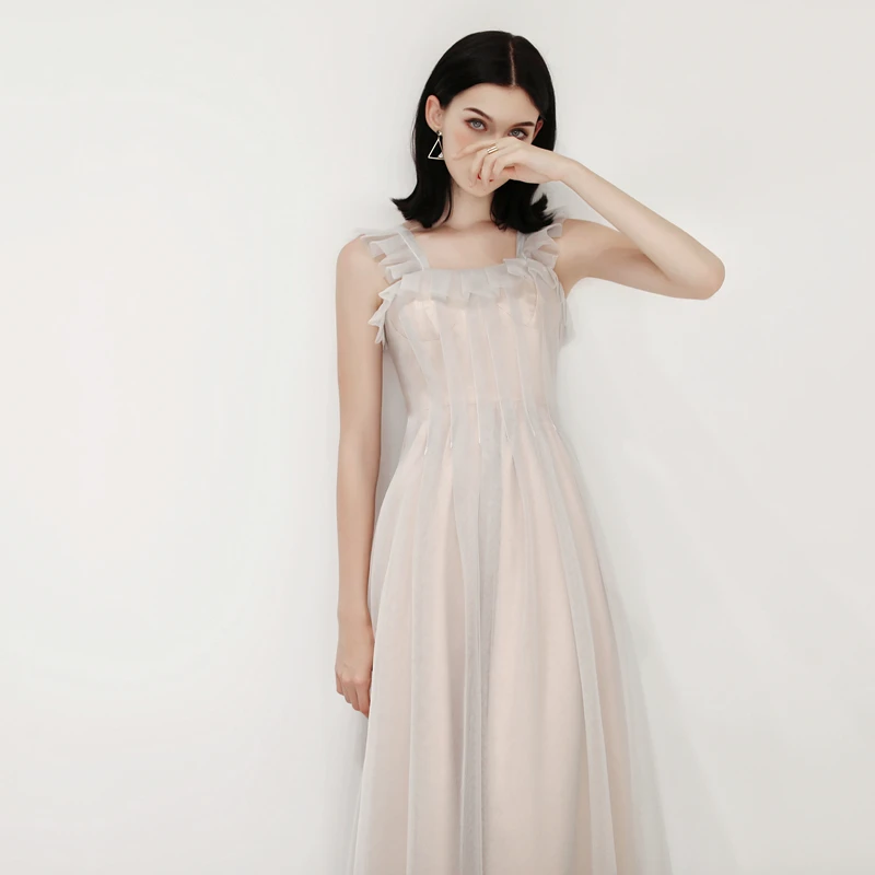 

Autumn 2020 elegant new arrival prom party dresses vestido de noiva sereia gown robe de soiree evening sexy pleat short dress