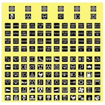 

Circuit Sticker Labels Panel Sticker Car Boat 132pcs Accessory Parts Night