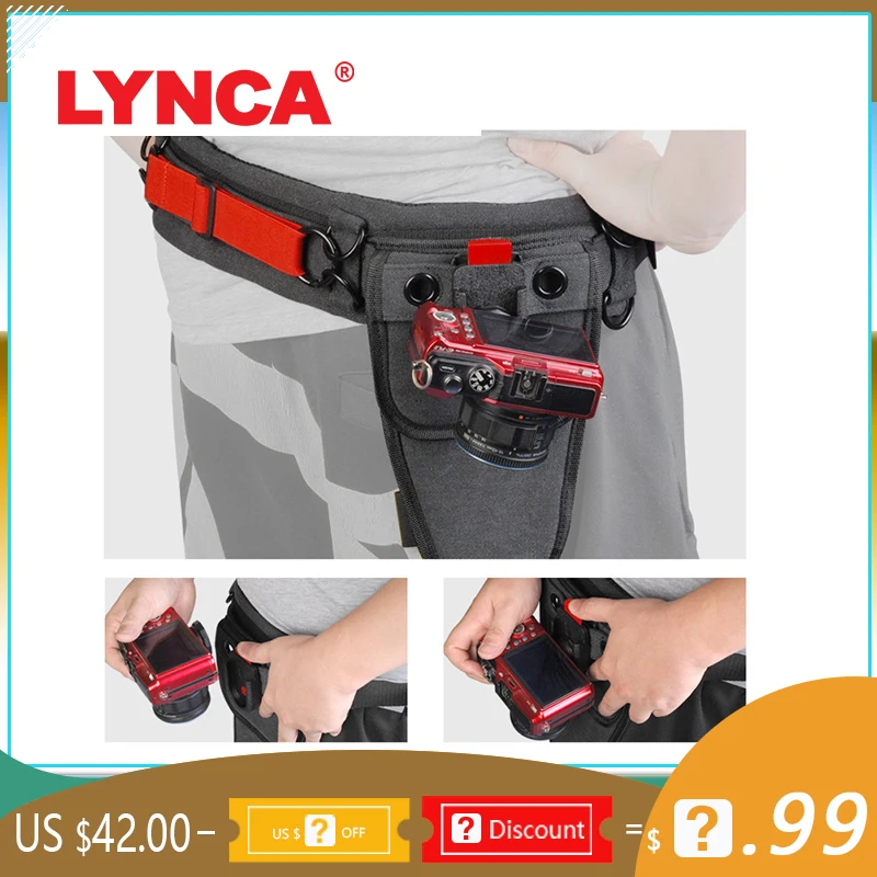 Lynca Camera Belt Photo Adjustable Black Strapdslr Padded Camera Waist