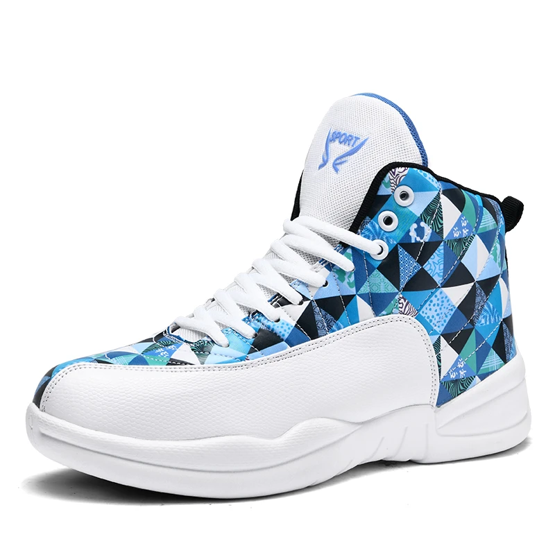 

New Cushioning Basketball Shoes Men High Quality Leather Basketball Sneakers Man Outdoor Breathable Sport Shoes for Athletic