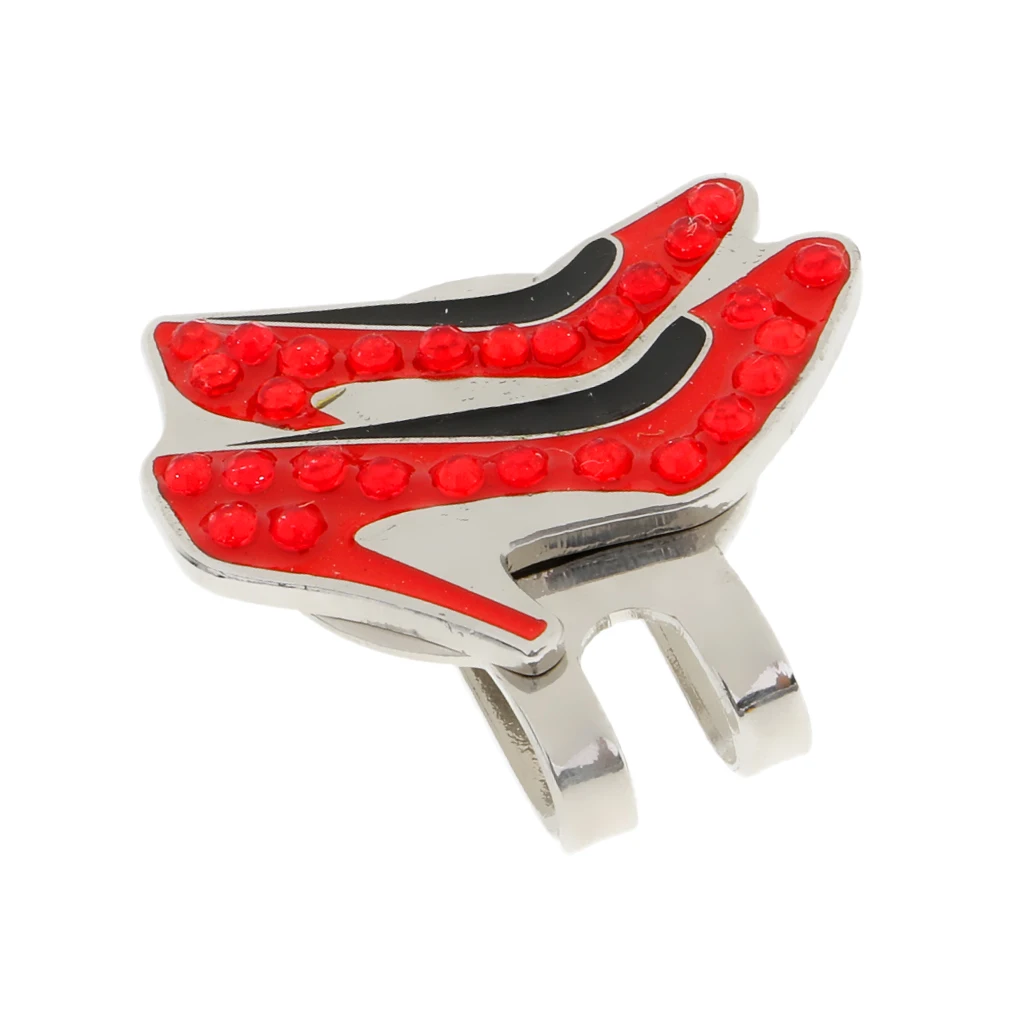 Shiny High-heels Magnetic Hat Clip Golf Ball Marker Fit for Golf Cap Visor