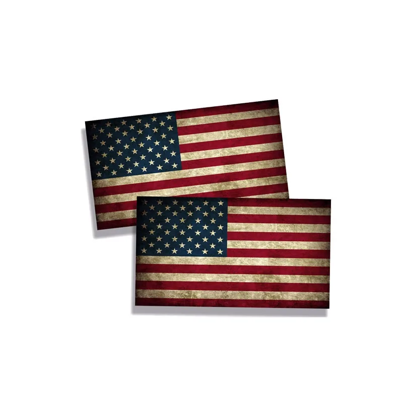 

Funny Rustic USA Flag Cover Scratches Car-Sticker and Decals Sunscreen Decoration Bumper Bodywork Suv Car Accessories KK13*7cm