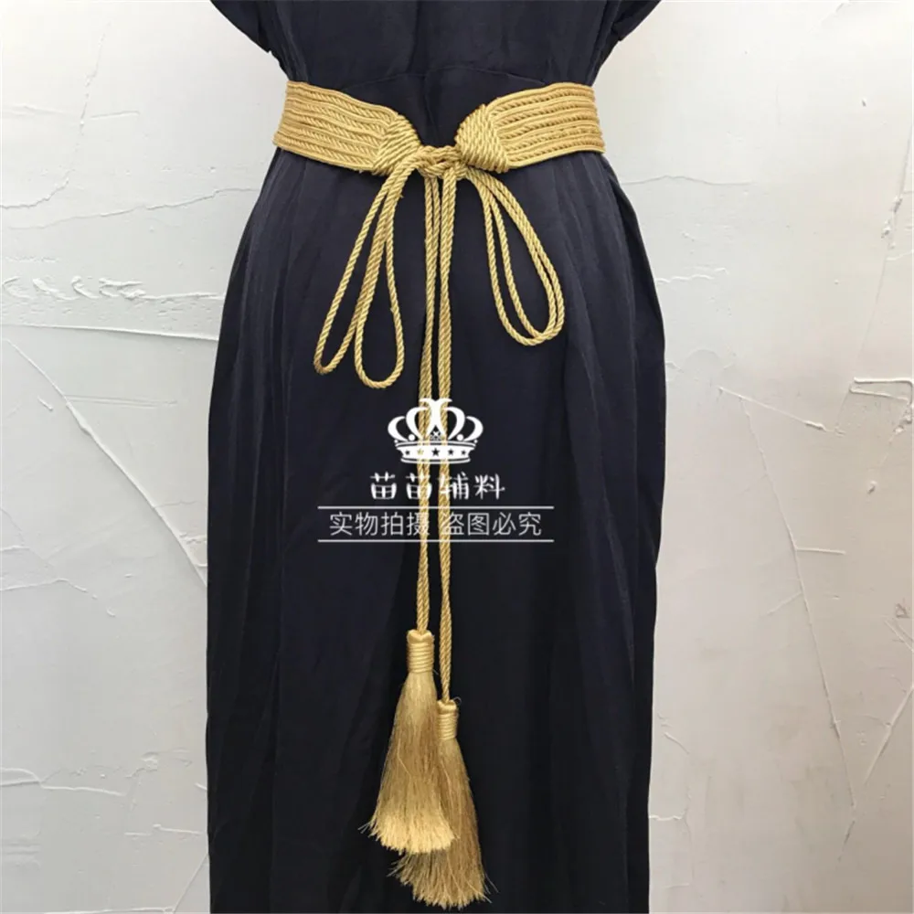 1 piece Handmade lace hand-woven ribbon golden belt, military uniforms, dresses, dance clothes, decorative buckles,