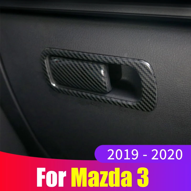 

Stainless steel Car Co-pilot Glove Storage Box Handle Covers Trim Stickers For Mazda 3 Axela 2019 2020 BP Accessories