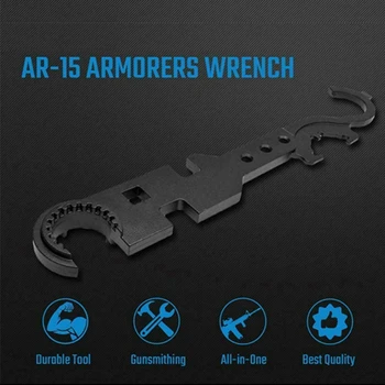 

Outdoor Sports ARI5 M4 Combo RifIe Multi Tool Steel Wrench Black Finished 223 Combo Wrench Tool