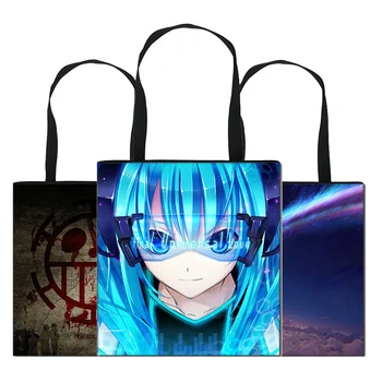 

Anime Character Women'S Tote Bag Large Beach Handbags Reusable Shopping Bags Eco Foldable Ladies Designer Shopper Bag Printed M8