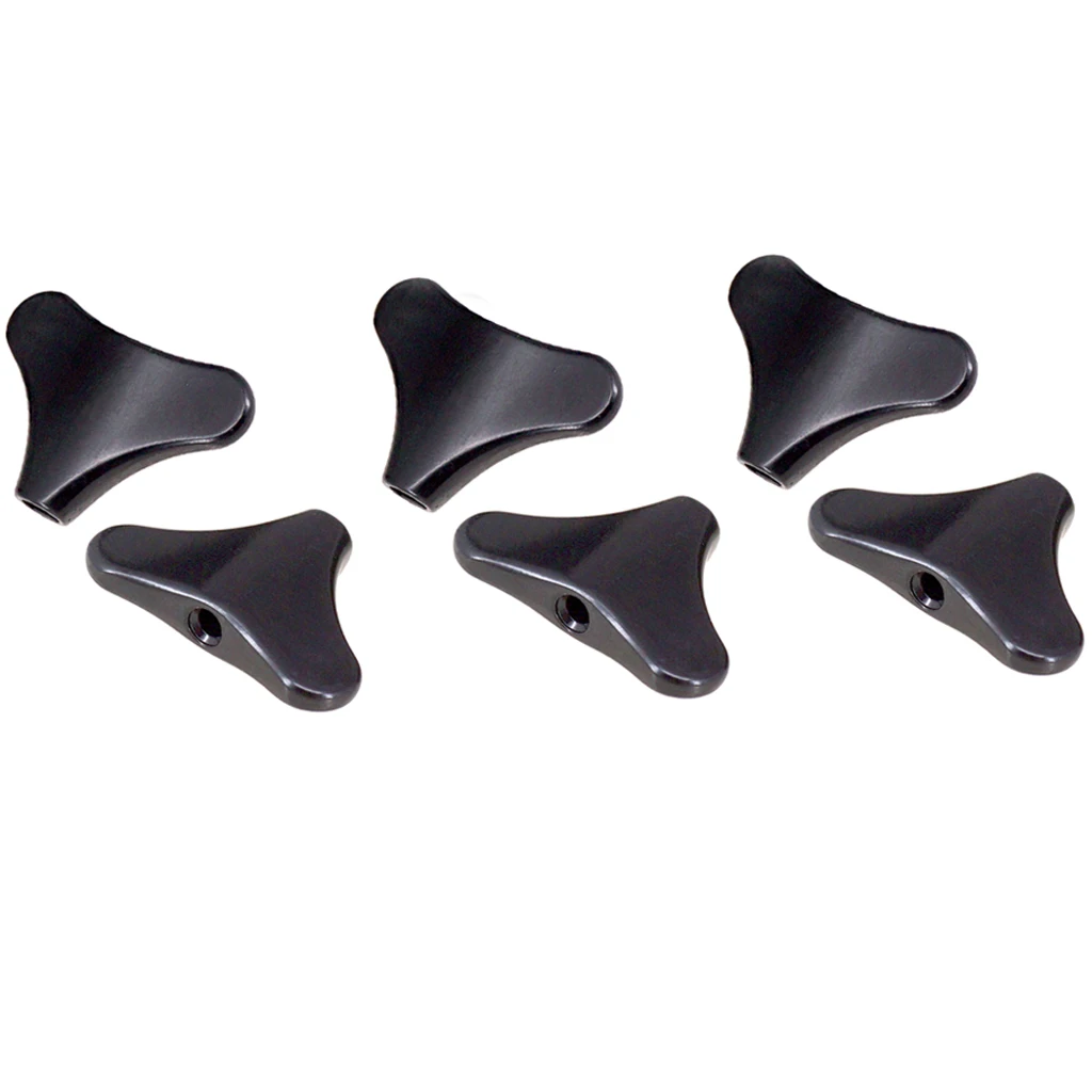 Pack of 6 Zinc Alloy Electric Bass Tuning Peg Buttons Handle Caps Replacements