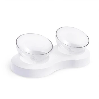 

New Ardemer Adjustable Height 20 Degree Tilt Design Neck Guard Drinking Water Non-Slip Double Bowls Cat Bowls with Raised Stand