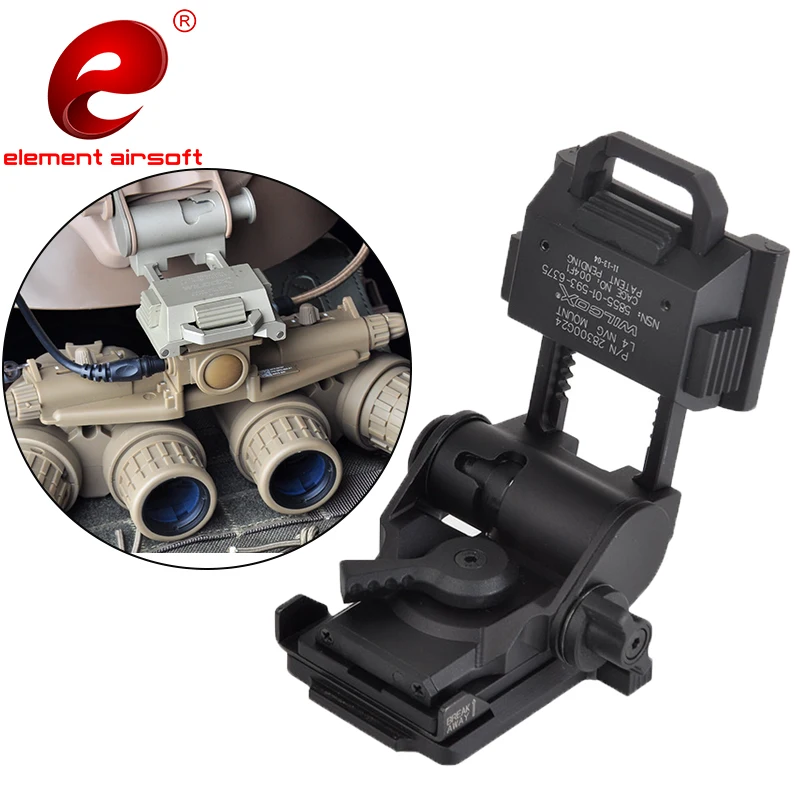 

Airsoft Element CNC NVG Mount For Night-vision 2 Modes Wilcox Type L4G24 Tactical Helmet Aluminum Frame Mount Accessories For