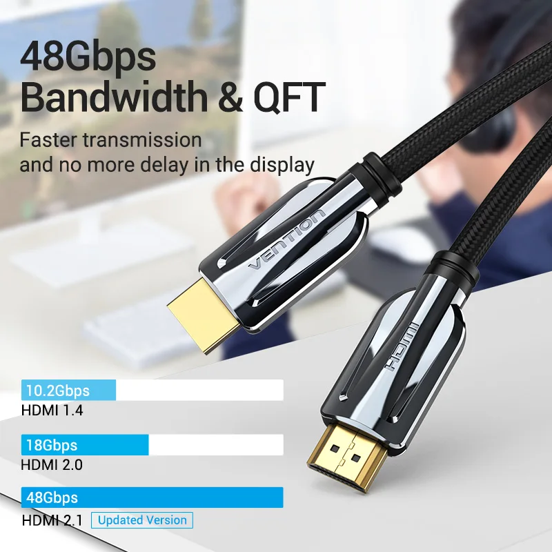 Кабель Vention HDMI 2 1 4K 8K кабель для выключателя СПЛИТТЕР ТВ PS3/4 Smart Box проектор