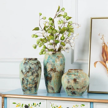 

Jingdezhen ceramic handmade flower pots, tabletop flower arrangements, dried flower ornaments, hydroponics, old vintage vases