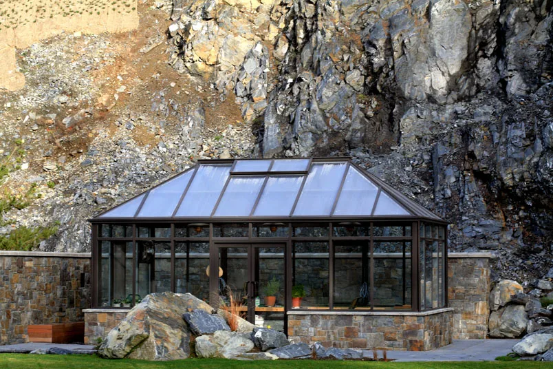 Luxury Conservatory outdoor sunrooms Prefab House Sunroom aluminium glass house
