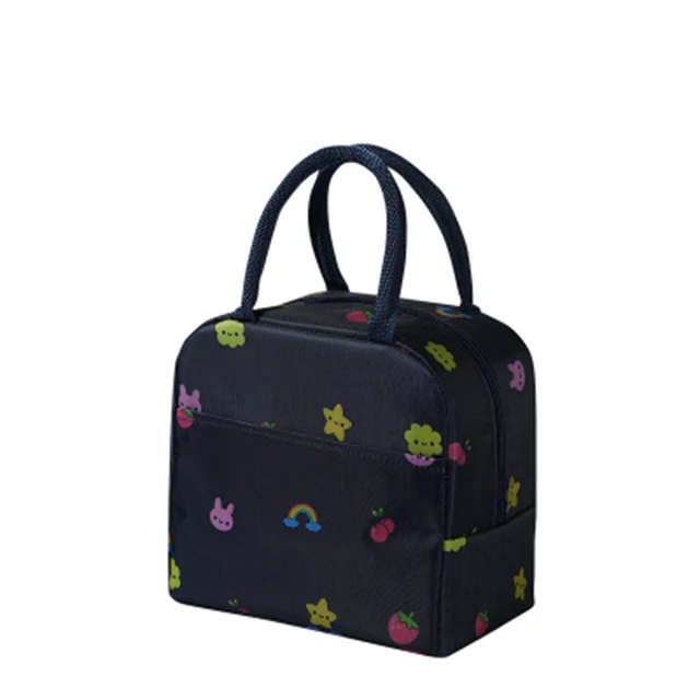 1PCs Fresh Cooler Bags Waterproof Nylon Portable Zipper Thermal Oxford Lunch Bags For Women Convenient Lunch Box Tote Food Bags I