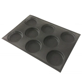 

Baking Silicone Hamburger Bread Forms Perforated Bakery Molds Non Stick Baking Sheets Fit Half Pan Size