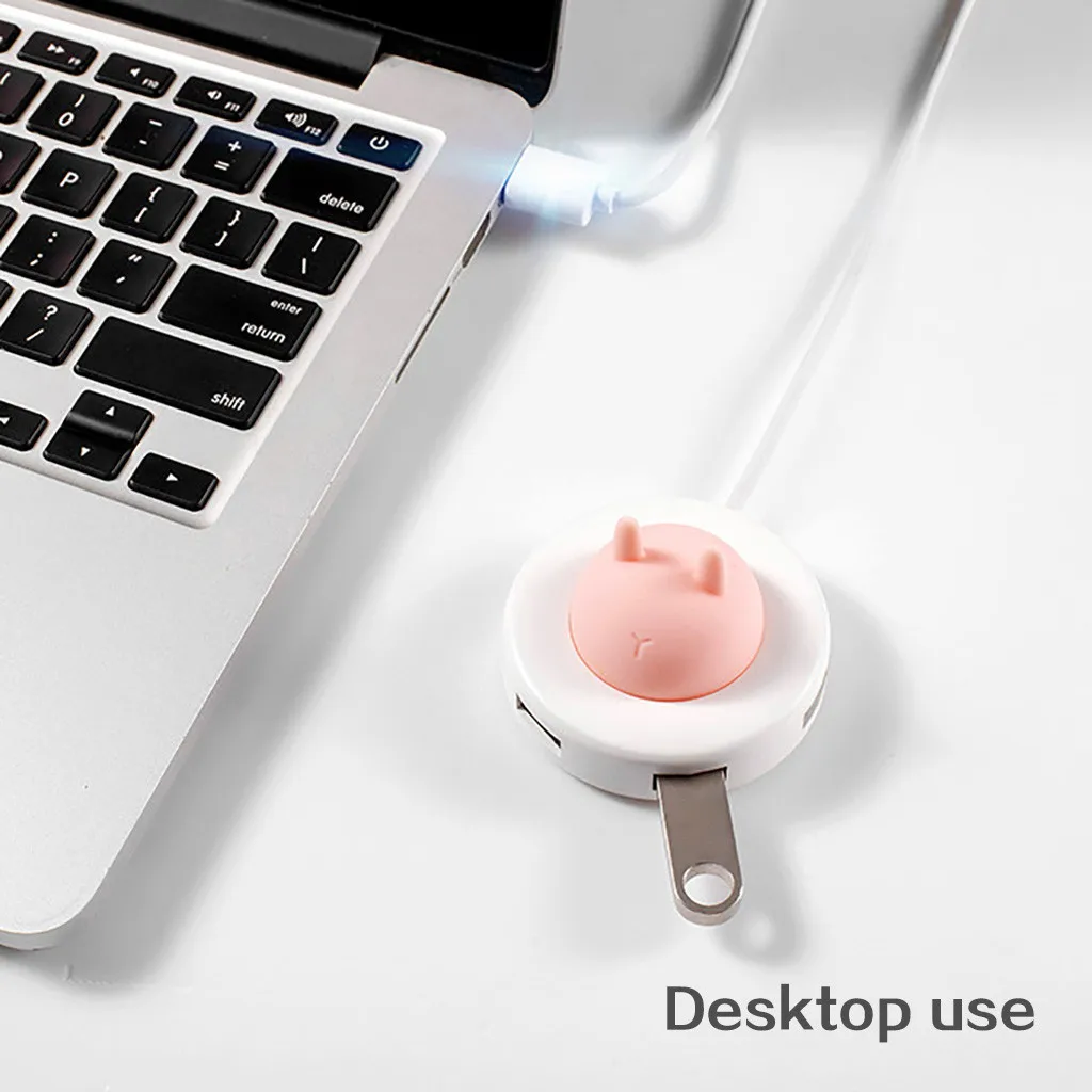 Мультяшный портативный usb-хаб кабель для зарядки атмосферный ночной Светильник расширитель 4 порта usb-хаб s адаптер разветвитель Кабель адаптер Usb