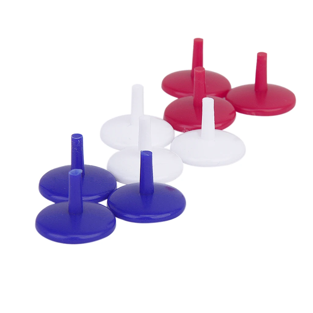 50pcs Golf Position Marker Flat Round Plastic Golf Ball Multicolor Markers