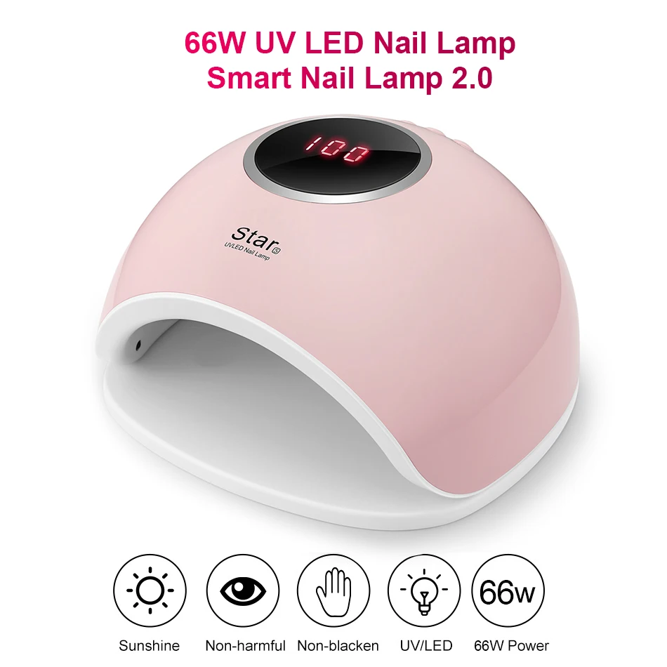 Billige ROHWXY 72 W Nagel Trockner UV LED Nagel Lampe Für Maniküre USB Eis Lampe Nägel Kunst Werkzeug Für Schnell Trocknend alle Gel Polnischen Hybrid Lack